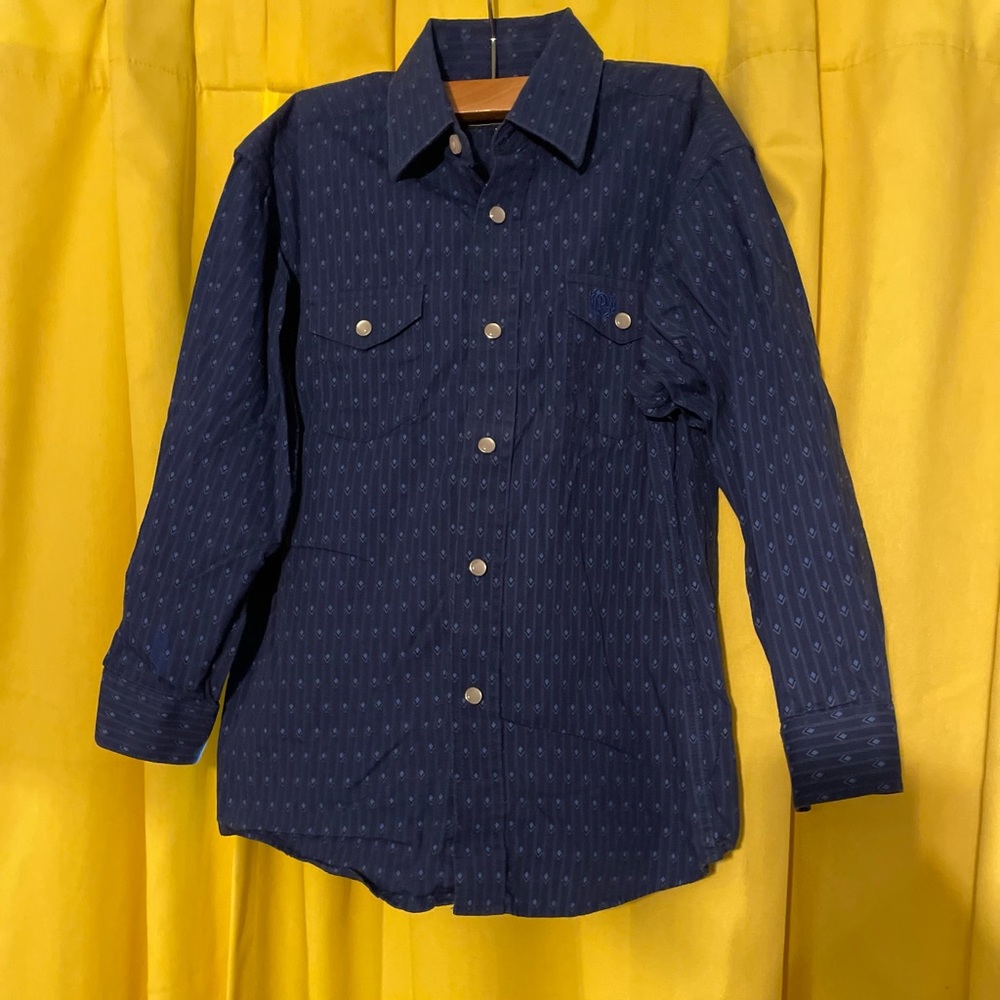 Boys, medium/10 panhandle slim pearl snap shirt